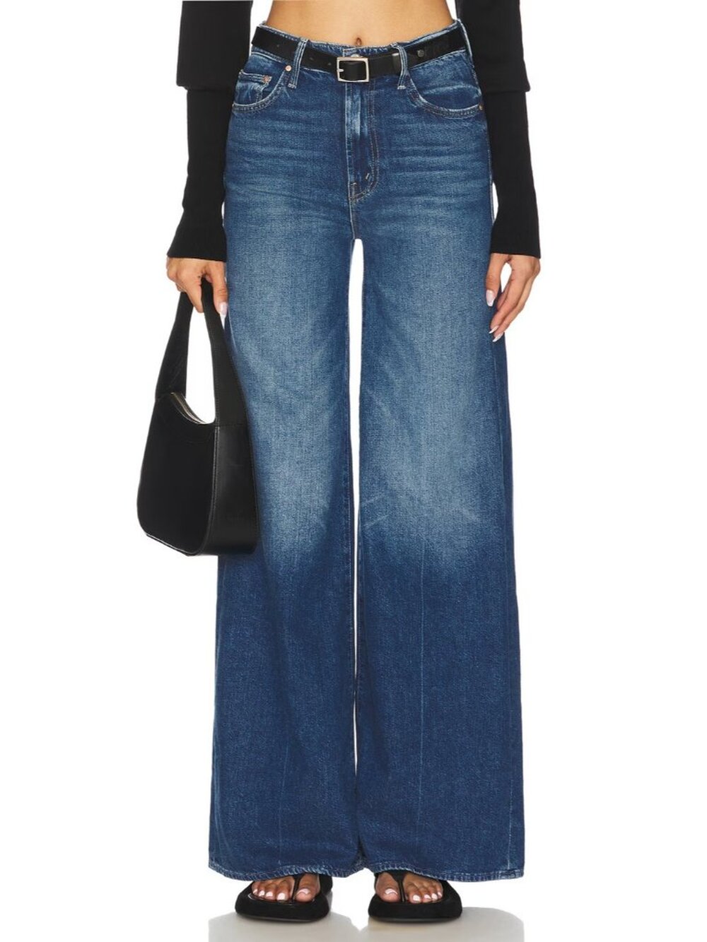 NWT Mother The Undercover Sneak in Rags To Riches Rigid Wide Leg Jeans 26 - Picture 2 of 11